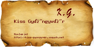 Kiss Gyöngyvér névjegykártya